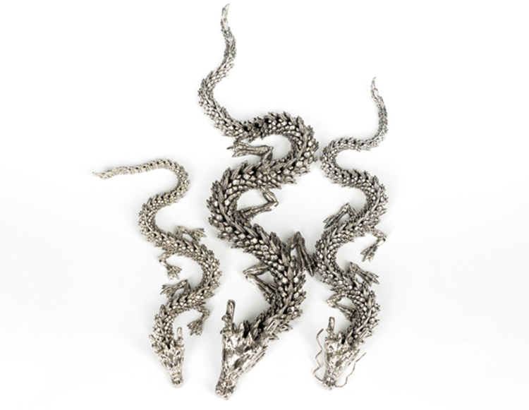 3d打印金屬龍擺件2